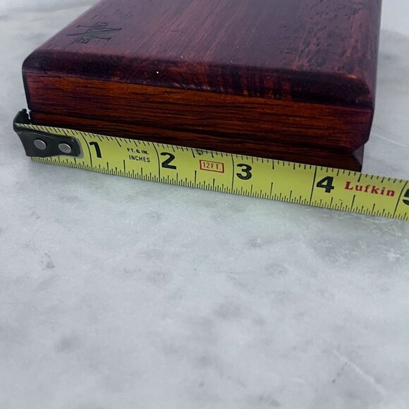 Nautica Wooden Jewelry Box Velvet Lining Hinged Lid Valet Jewelry Box Treasures - Picture 9 of 9